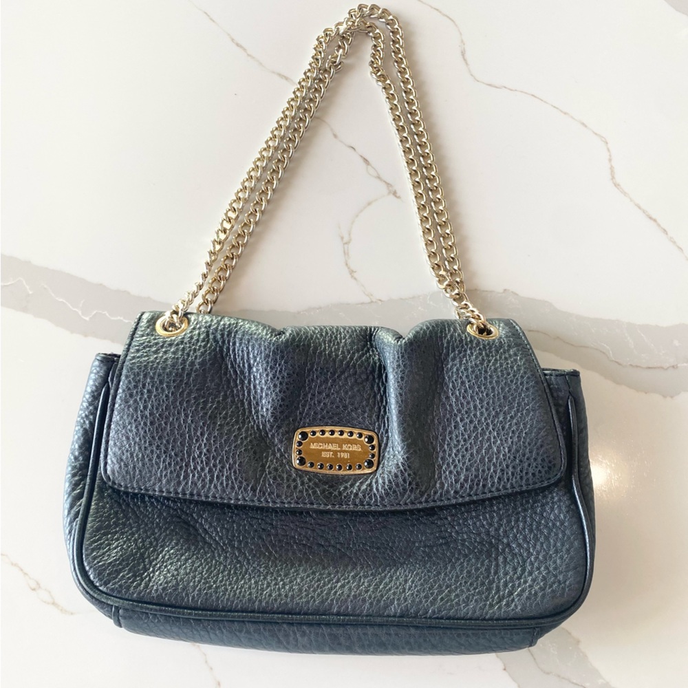 Michael Kors Caviar Leather Gold Chain Purse